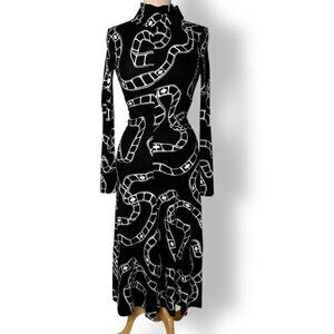 NWT DVF Diane Von Furstenburg Briony Movie Chain A-line Dress Knee Length Sz XS